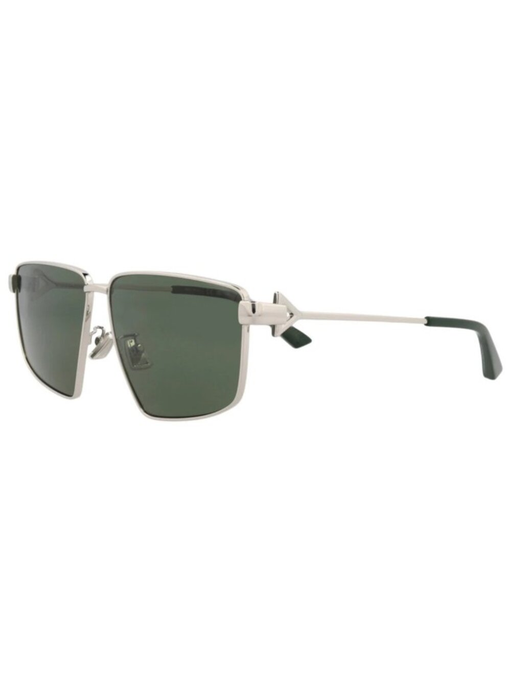 New Bottega Veneta Women's Sunglasses Square Rectangle Metal Frame Silver Silver